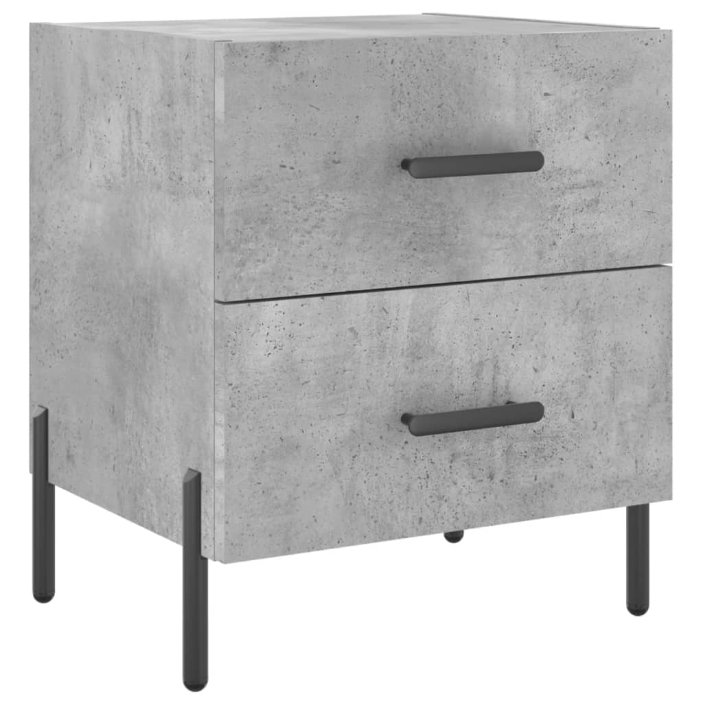 Vidaxl Mesita de Noche Madera Ingeniería 40x35x47,5 Cm Blanco Brillante
