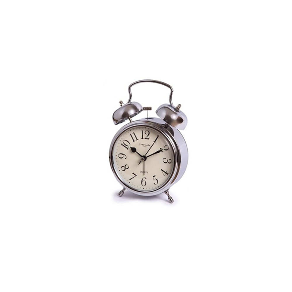 Timemark despertador vintage campana luz mediano metalizado cl-519