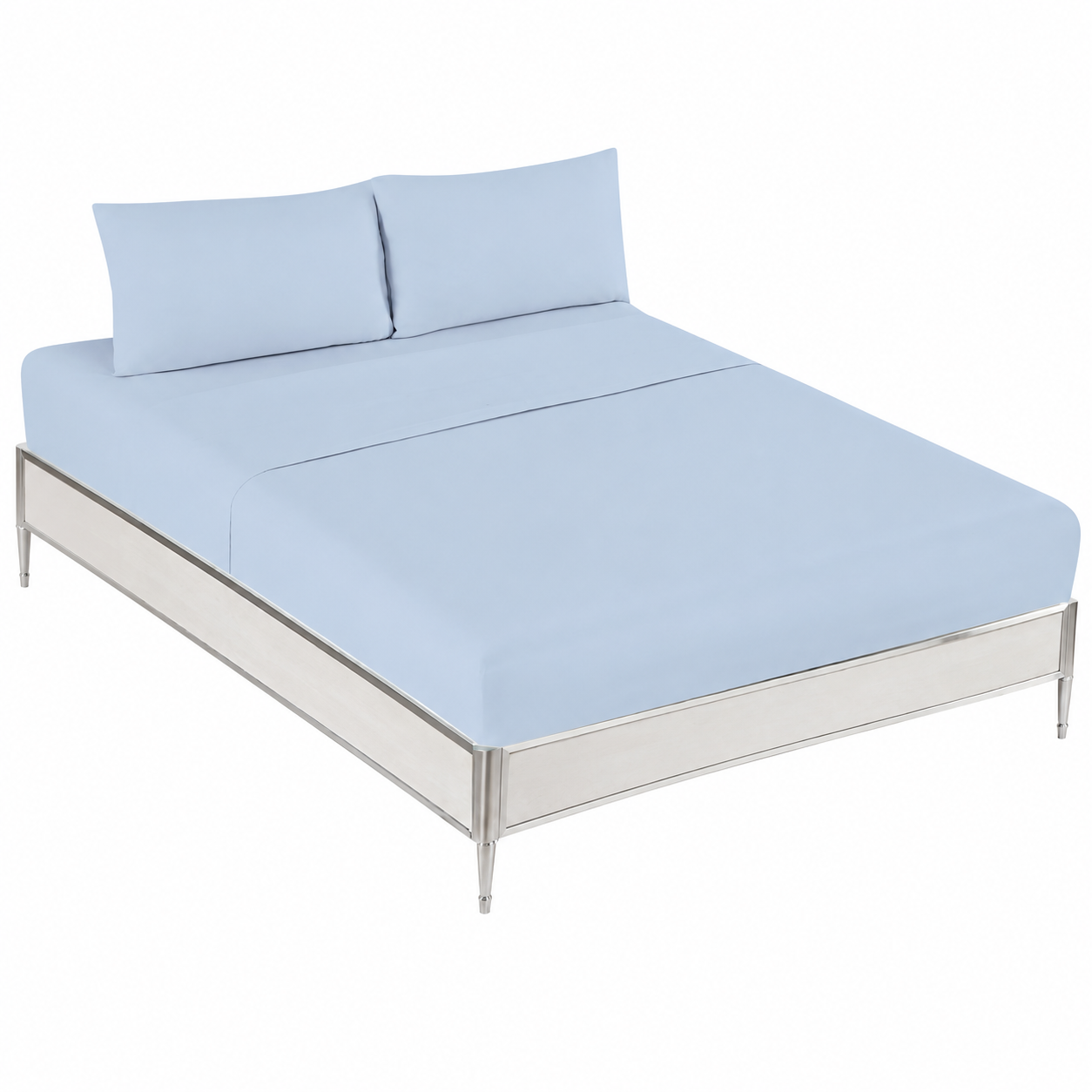 Juego de Sábanas Lisas 4 Piezas en Color Sólido para Cama 90, 135, 150 y 180 cm, Tacto Suave para Dormitorio y Uso Diario