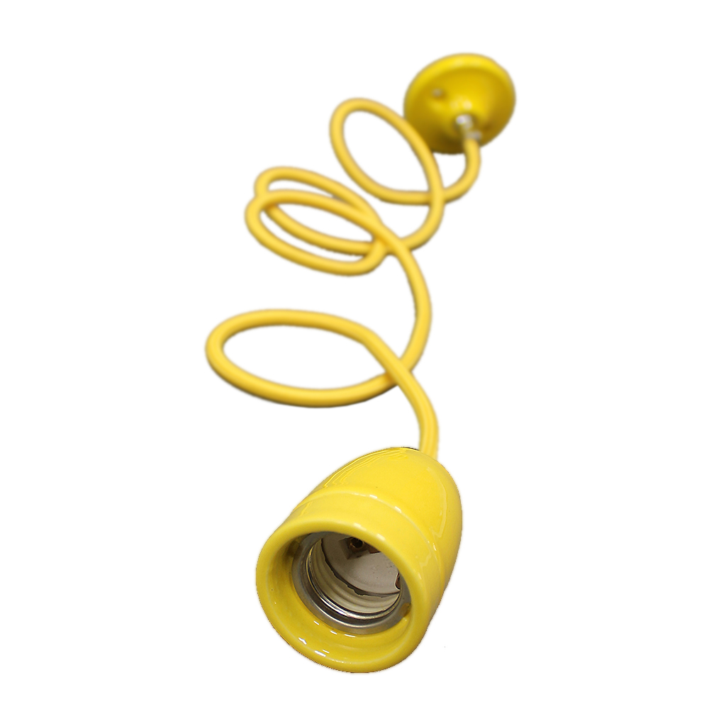 ORION91® - Pack de 2 uds - Bombilla LED lámpara cerámica colgante soporte E27, amarillo, bajo consumo, iluminación - spaziOrion91