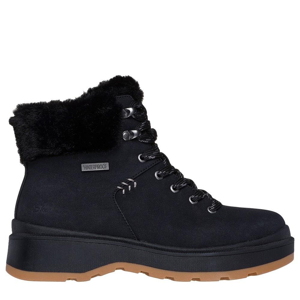Cómoda PARK CITY NEGRO: botín vegano SKECHERS, nubuck, plantilla Ar Coled Memory-Foam, suela goma antideslizante y cierre cremallera. Confort desde el primer uso. ¡Cómpralas ahora! Altura Tacón bajo (1-3 cm) Referencia