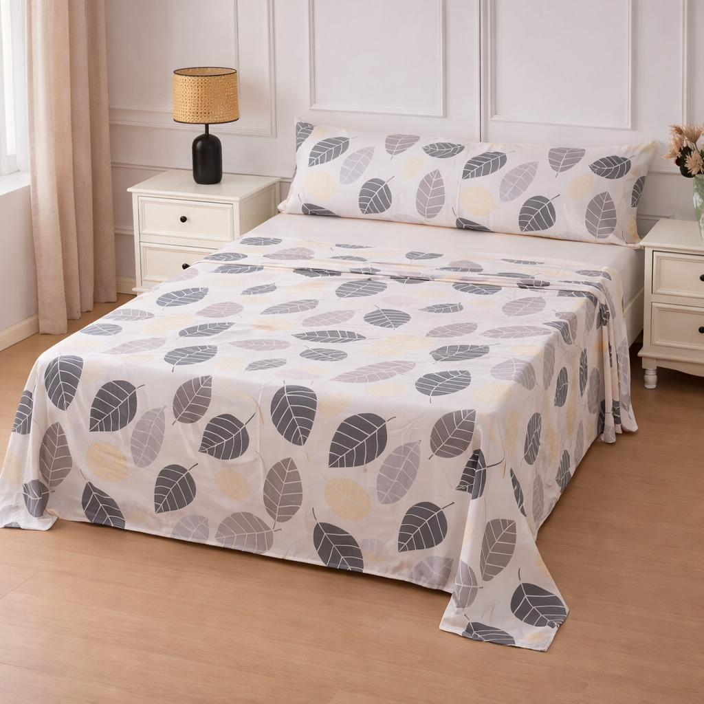 Juego de Sábanas 3 Piezas con Diseño Estampado Incluye Sábana Encimera, Bajera Ajustable y Funda de Almohada, 100% Poliéster, Para Camas 90/105/135/150/180 cm, ✅ Envíos a España en 48/72h
