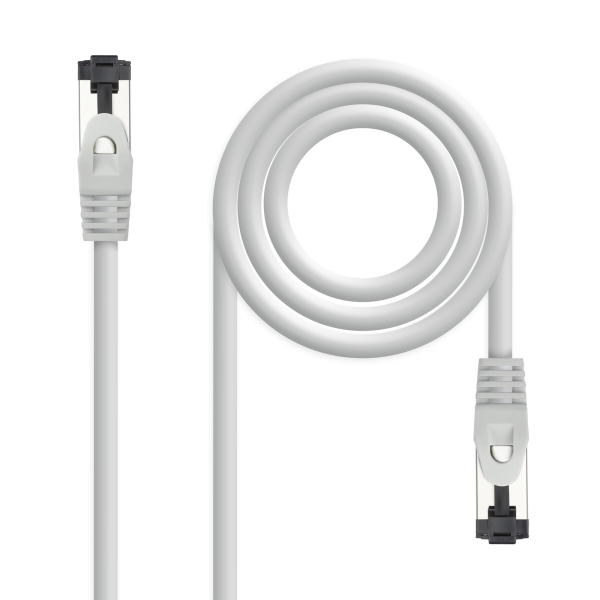 Nanocable cable red latiguillo cat.8.1 2ghz lszh sstp awg26 - longitud 0.30m - color gris