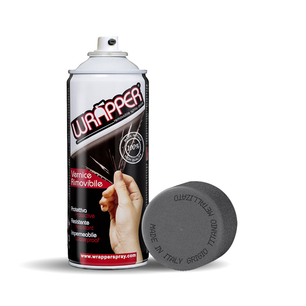 Spray de envoltura de Pintura extraíble gris Titanium Metálico