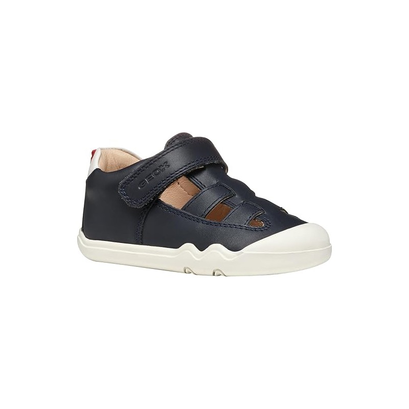 Geox - Sandalia Semi Abierta Tipo Cangrejera para Niño - Azul Marino - Ligera y Confortable