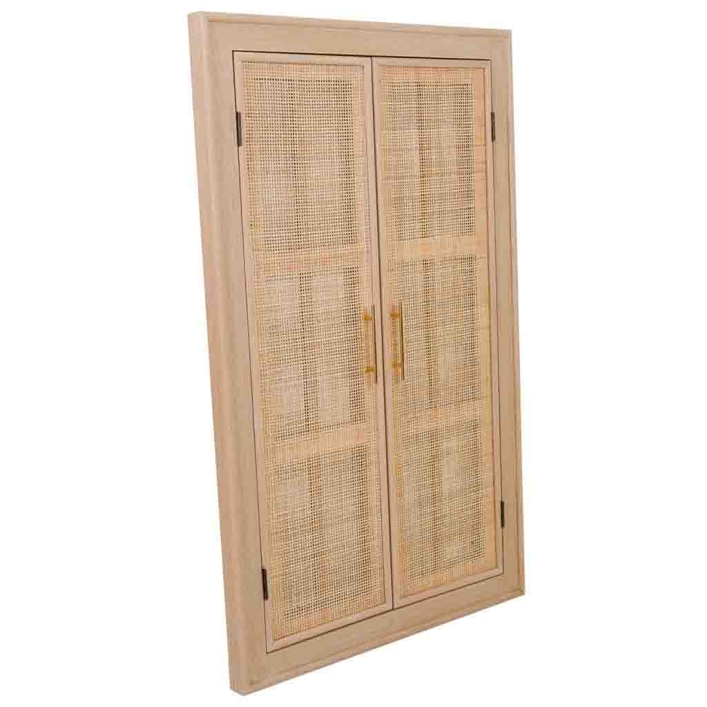 Wonderlust Deco - Espejo de MDF y rejilla marrón 73.5x5x118 Marrón 73.5x5x118h cm