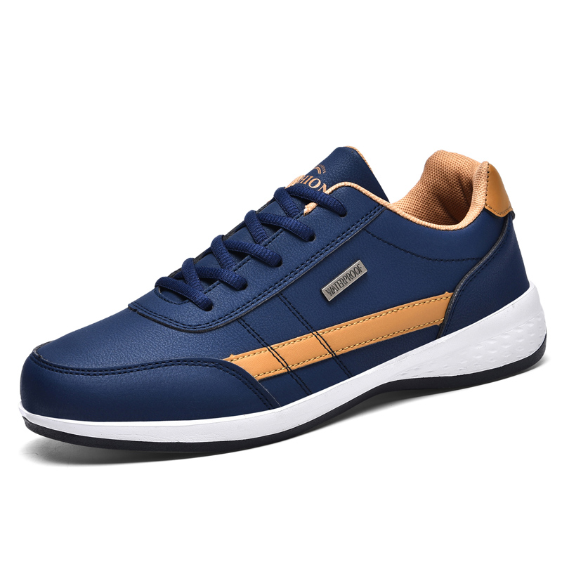 TK Zapatos De Cuero Impermeables Para Hombre Zapatillas Deportivas Casuales Antideslizantes Ligeros Para Caminar Al Aire Libre Primavera Otoño
