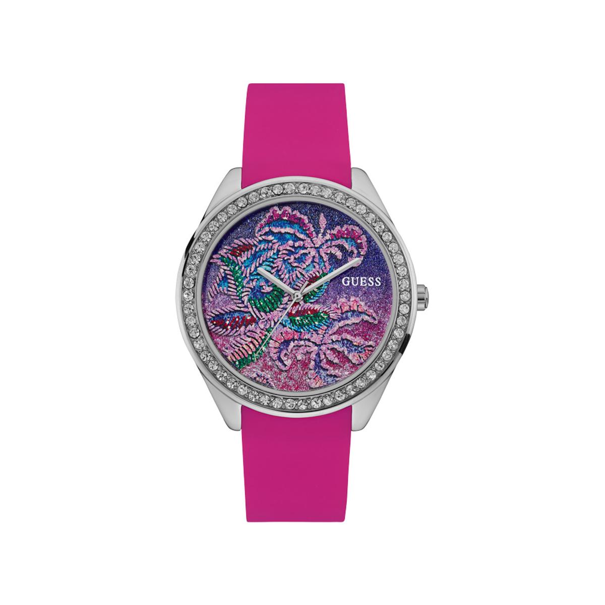 Guess Reloj Mujer Analogico Cuarzo con Correa de Silicona W0960L1