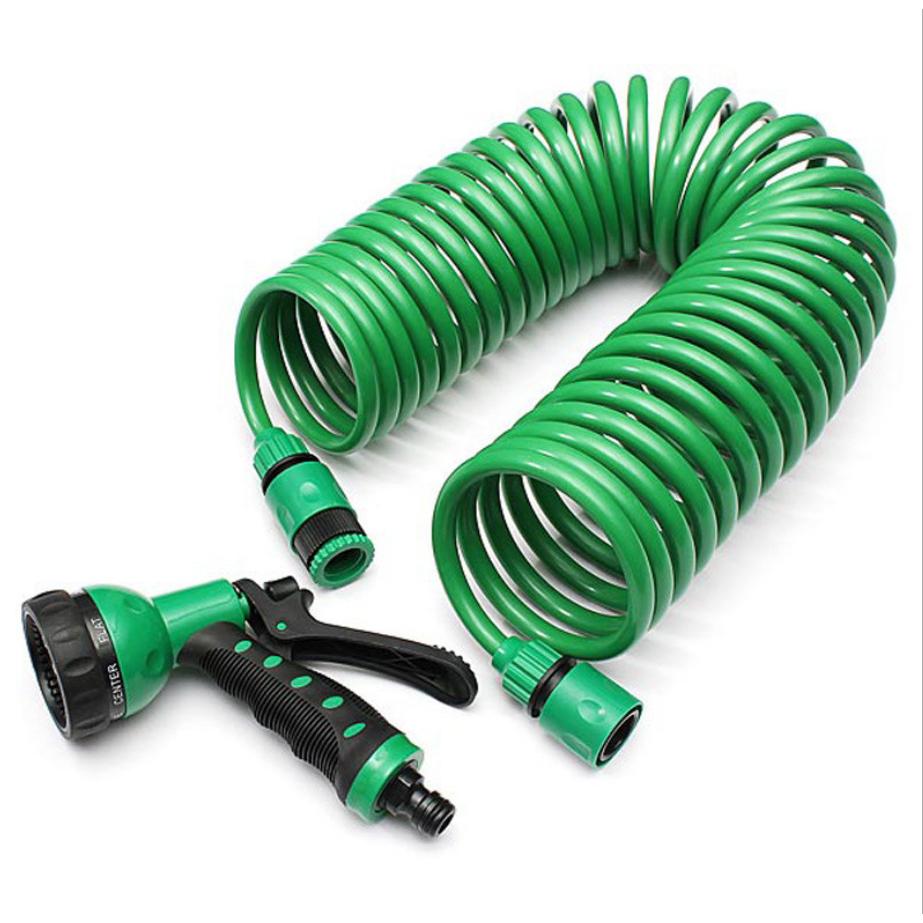 RICEEL Manguera de riego en espiral extensible telescópica, manguera EVA, tubo de 15m para limpieza de jardín y patio para jardinería SY