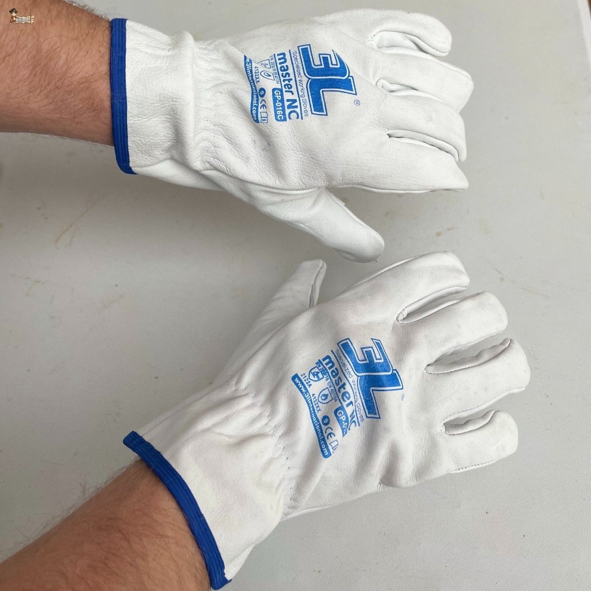 Bricoloco Guantes Trabajo Piel Cuero Vacuno 3L Master NC Par