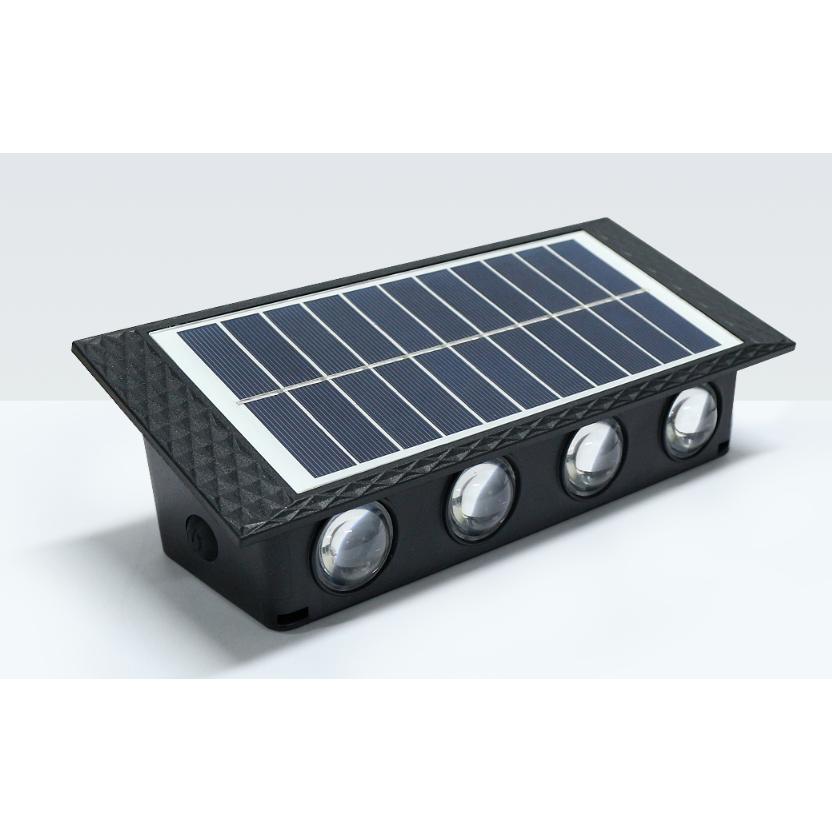 Hola Led Luces Solares LED Exterior Jardín 4/6/8/10 Cabezales - Panel Solar 5.5V, Impermeable IP65, Luz Cálida 3000K / RGB Multicolor, Botón ON/OFF, Lámpara para Terraza y Pared