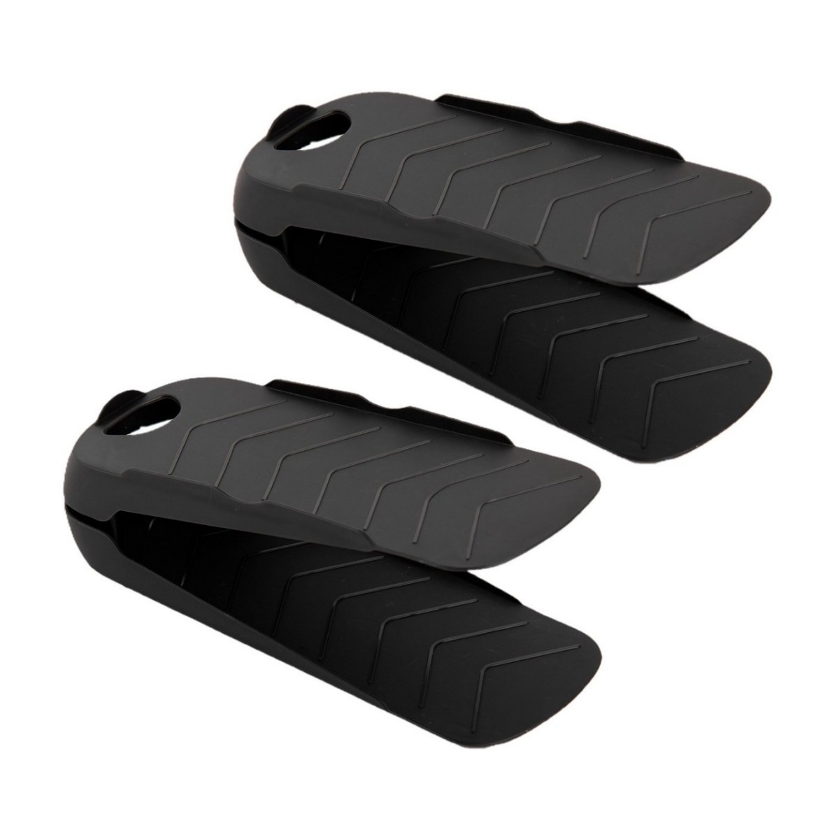 ZYLX SHOPPING – Pack 2 Organizadores de Zapatos 1 Par 28 cm Negro o Beige Ahorra Espacio