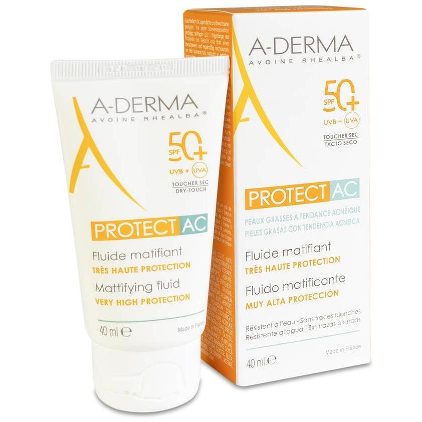 A-Derma Crema Fotoprotectora Matificante Spf50 Para Pieles Grasas 40Ml