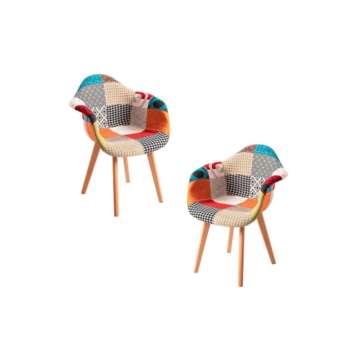 Regalos Miguel - Packs Sillas Comedor - Pack 2 Sillas Belu Patchwork - Patchwork colores