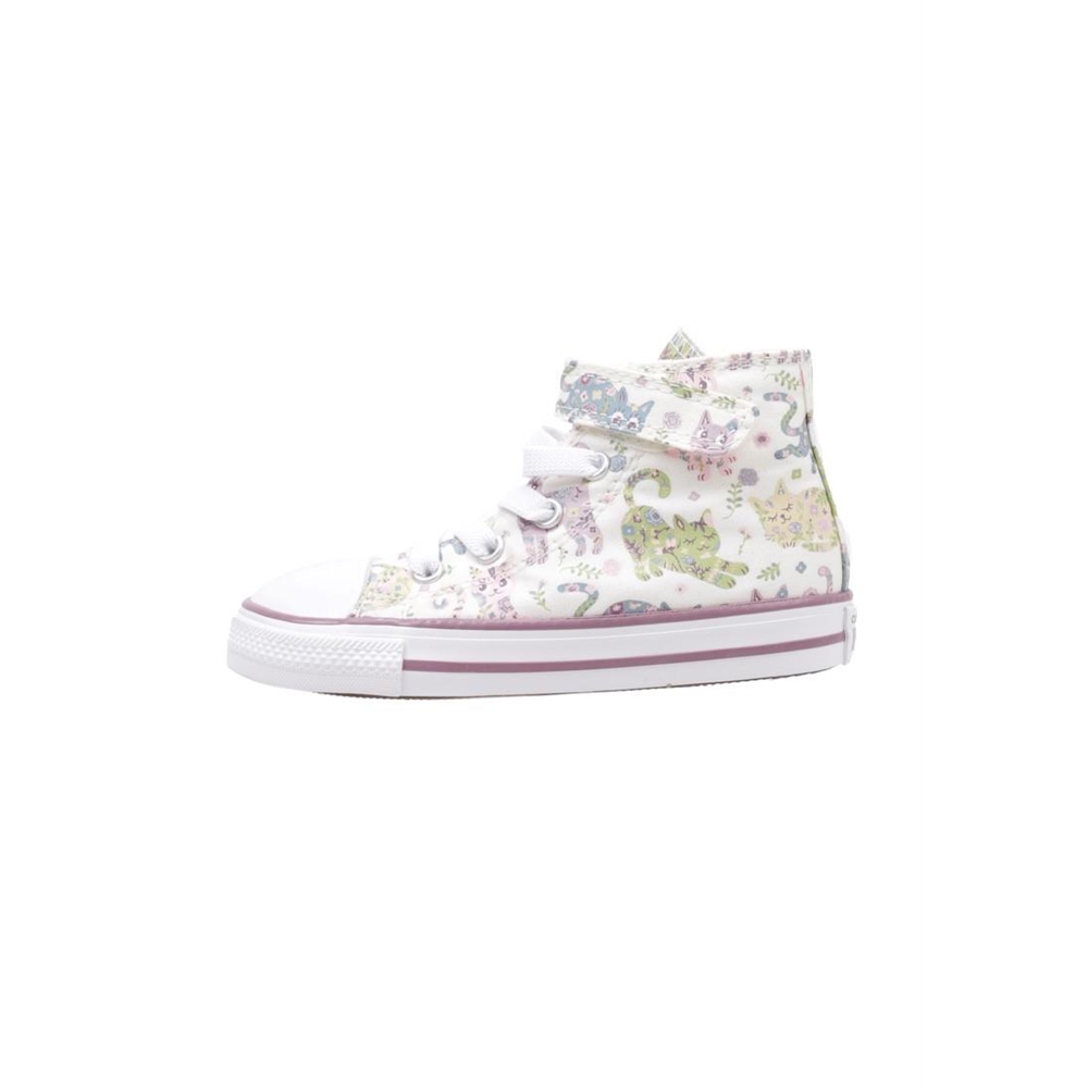 Converse CHUCK TAYLOR ALL STAR EASY-ON FELINE FLORALS Zapatilla Deportiva Velcro Bebé - niño (hasta la talla 30) Rosa