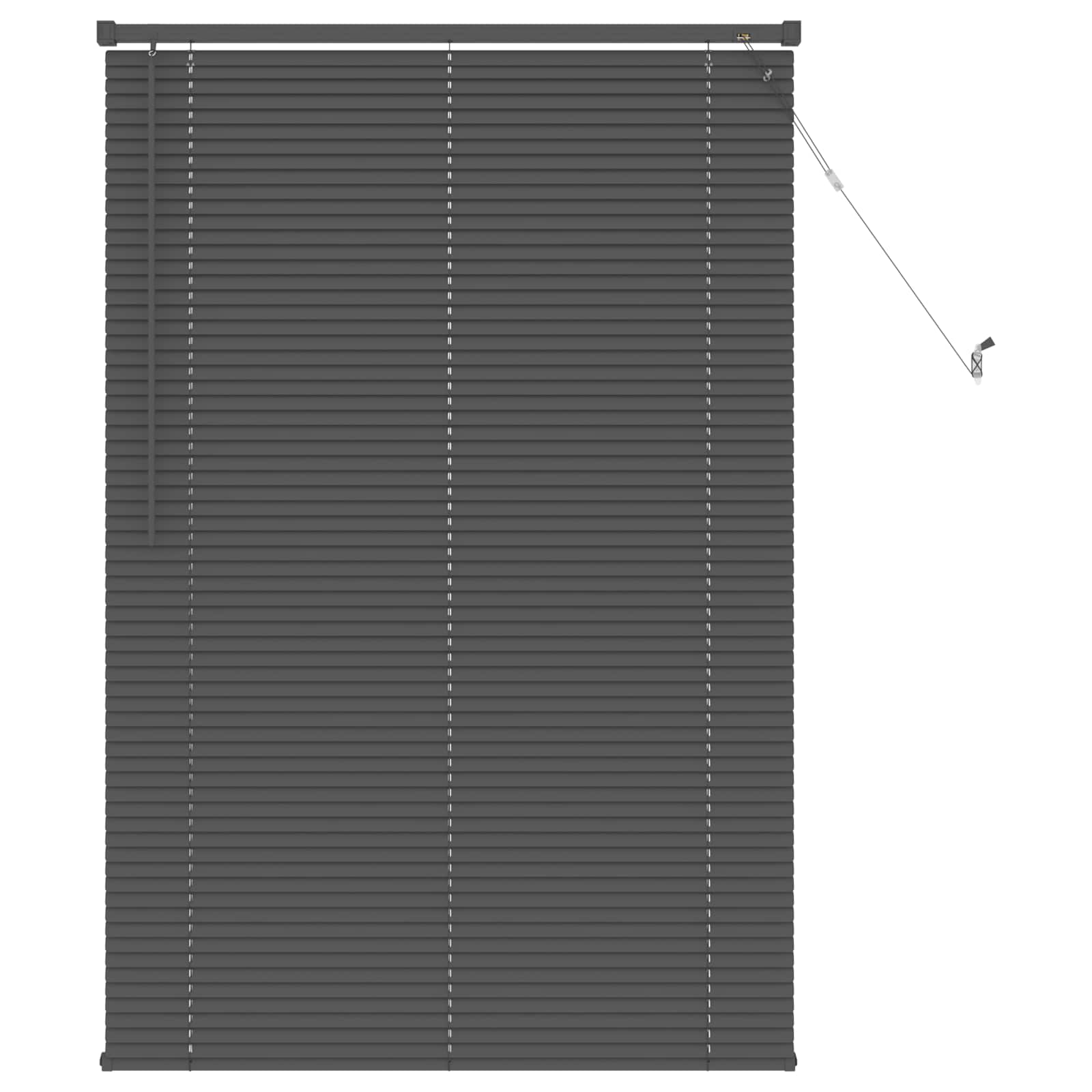 vidaXL Persiana Veneciana Gris Plateado 150 x 80 cm 25 mm PVC