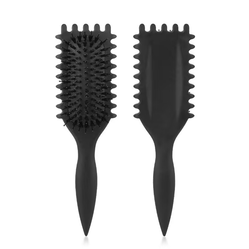TK Cepillo pelo Para Rizos Perfectos, Rizo, cepillo para definir rizos, Cabello PARA EL Cabello con Cerdas de Jabalí, Peinar para desenredar, dar forma y definir, dar forma y definir rizos para mujeres y niñas,cepillo desenredante anti tirones