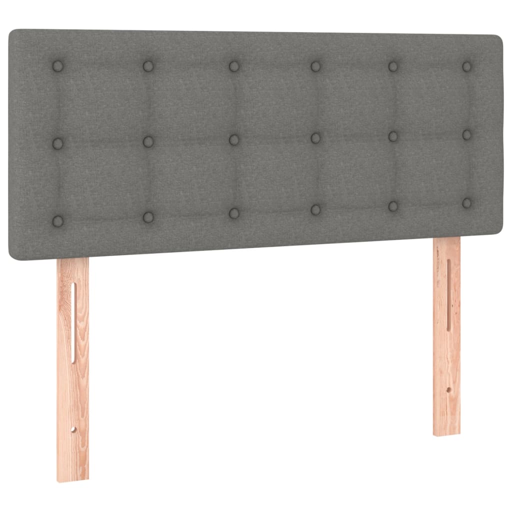 vidaXL Cabecero con LED de tela gris oscuro 80x5x78/88 cm