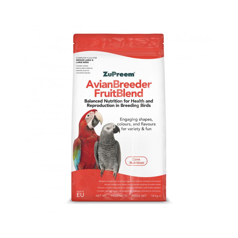 Pienso ZUPREEM BREEDER FRUITBLEND para Aves de Tamaño Mediano y Grande, 18 Kg