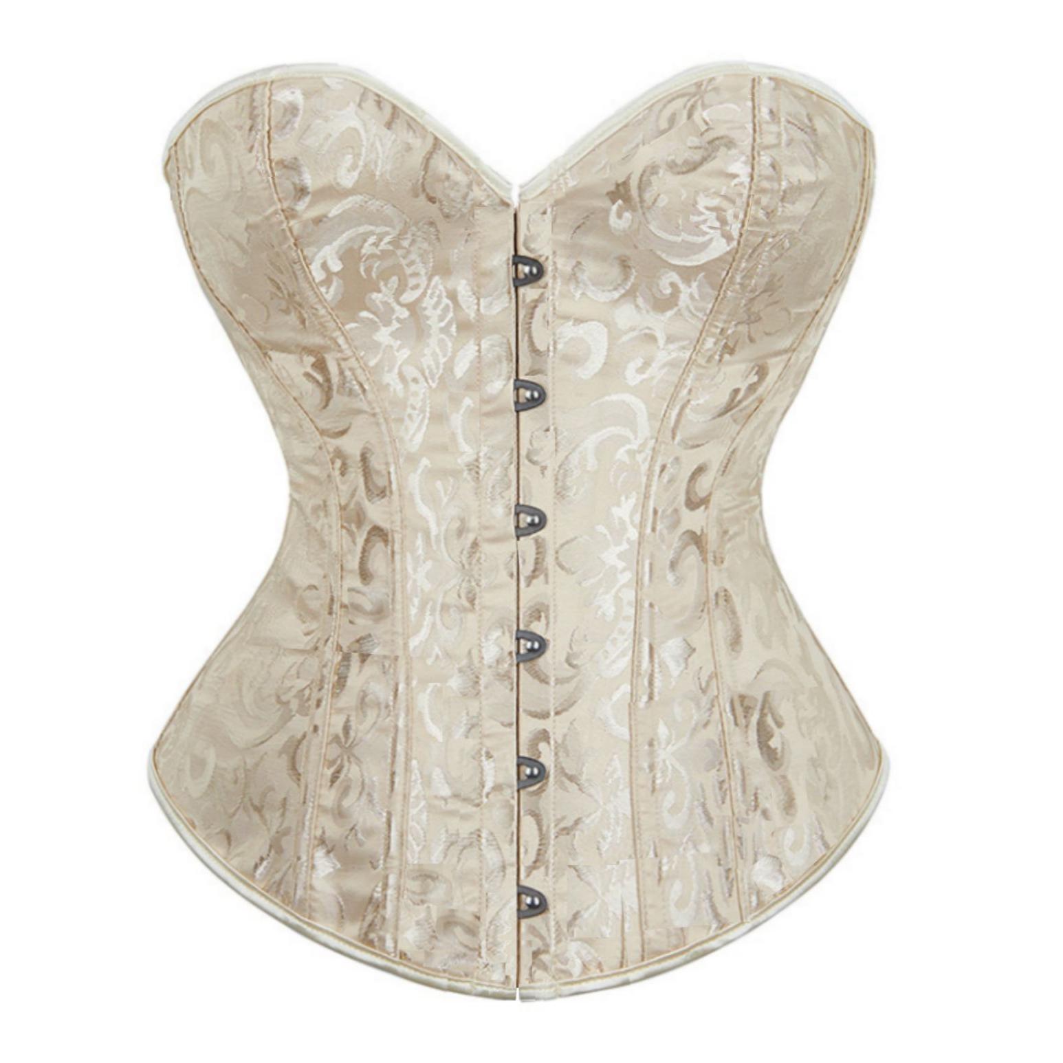 TK Fashion - Corsé sobre el busto con diseño vintage floral para mujer, top estilo bustier