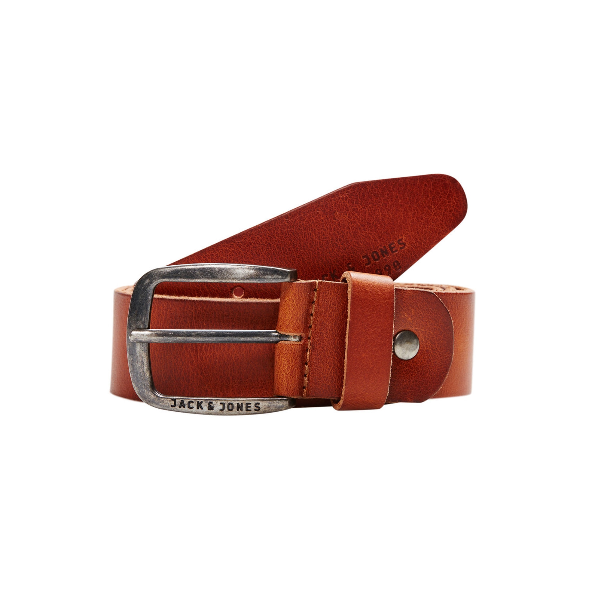 JACK&JONES Hombre Cinturon Vestir Casual de Leder 21438