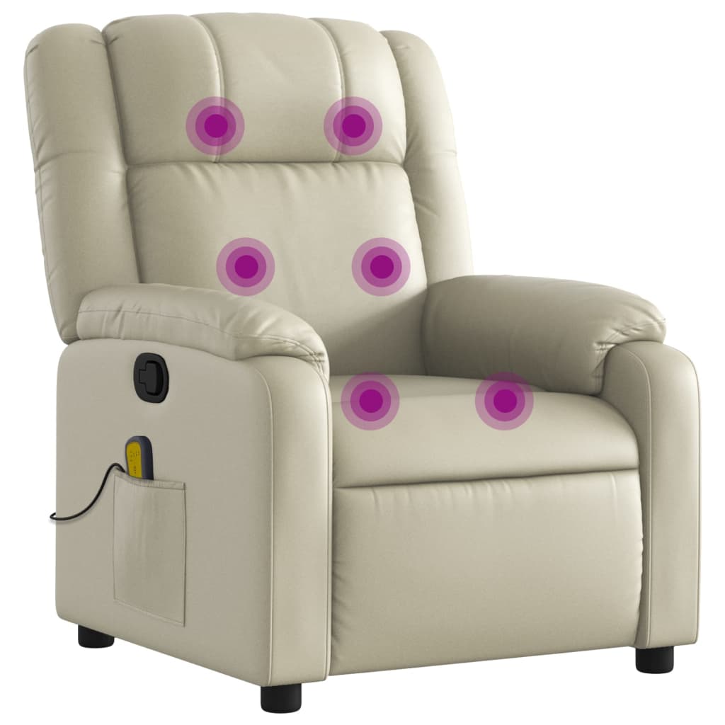 Vidaxl Sillón de Masaje Reclinable Cuero Sintético - Negro