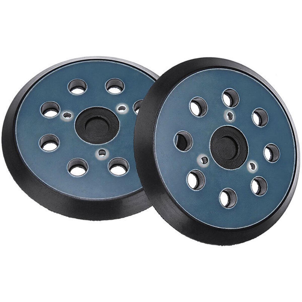 Juego de 2 discos de lijado, compatibles con lijadoras de 8 agujeros de 125 mm, compatibles con rieles guía, compatibles con Makita M9204 BO5030 BO5031 DBO180Z BO8041 DBO180RMJ BO5041 BO5010 BO50111 BO5012.