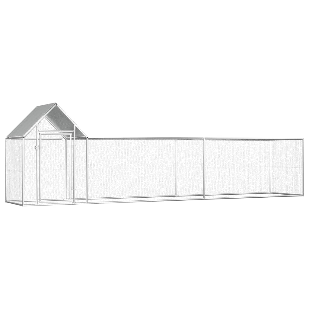 vidaXL Gallinero Metálico Acero Galvanizado Jaula Gallinas Conejos Dimensiones 2 x 1 x 1.5 m,  3 x 1 x 1.5 m,  5 x 1 x 1.5 m y mas