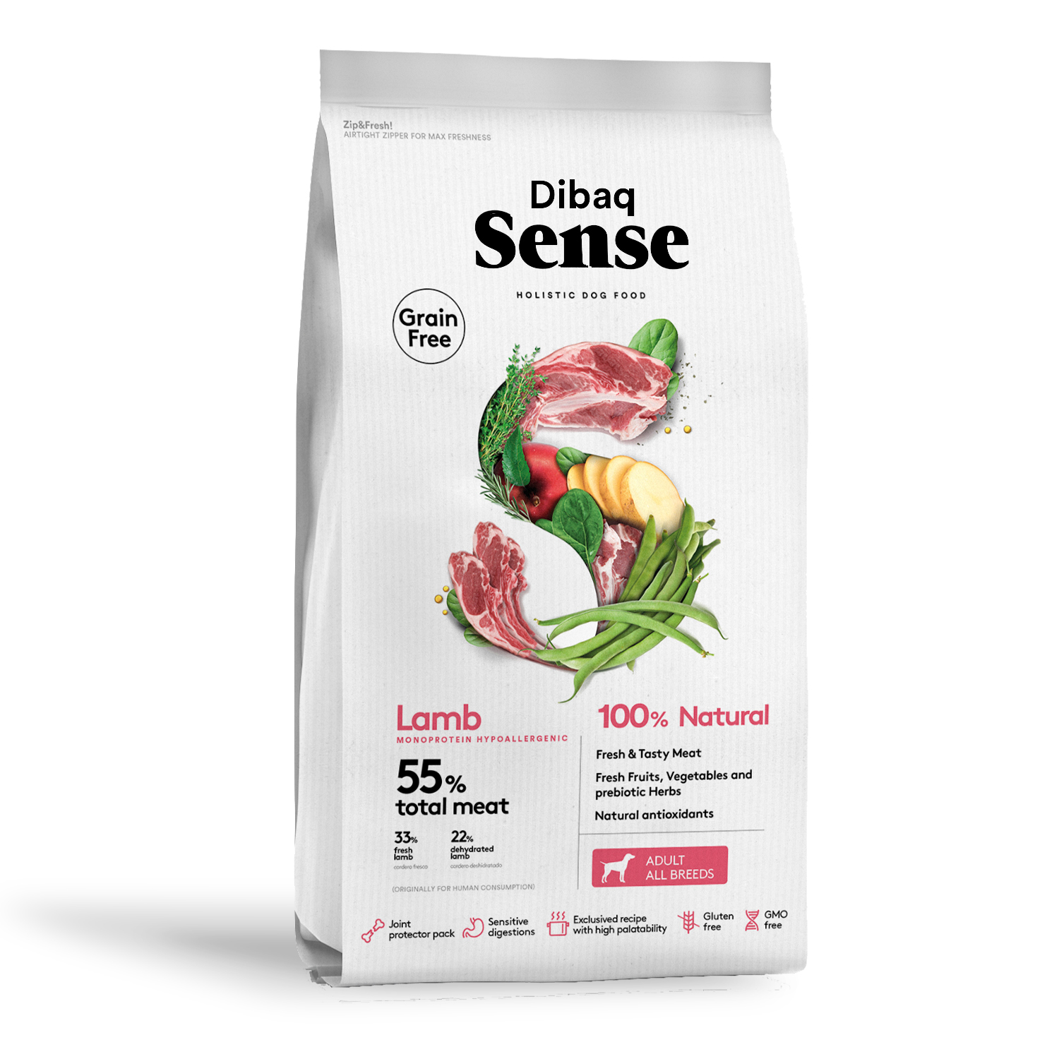 Dibaq Sense Grain Free Cordero Formato 12 Kg