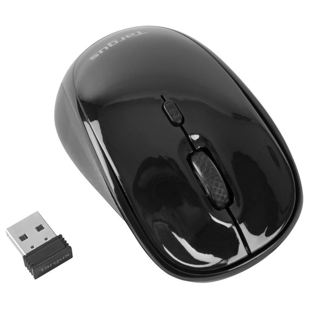 Targus wireless mouse amw50eu blue trace 800 dpi, ambidextrous design for office use, ergonomic shape, precise tracking on any surface without a pad, powered by batteries, compatible with windows and mac, ideal wireless mouse.
