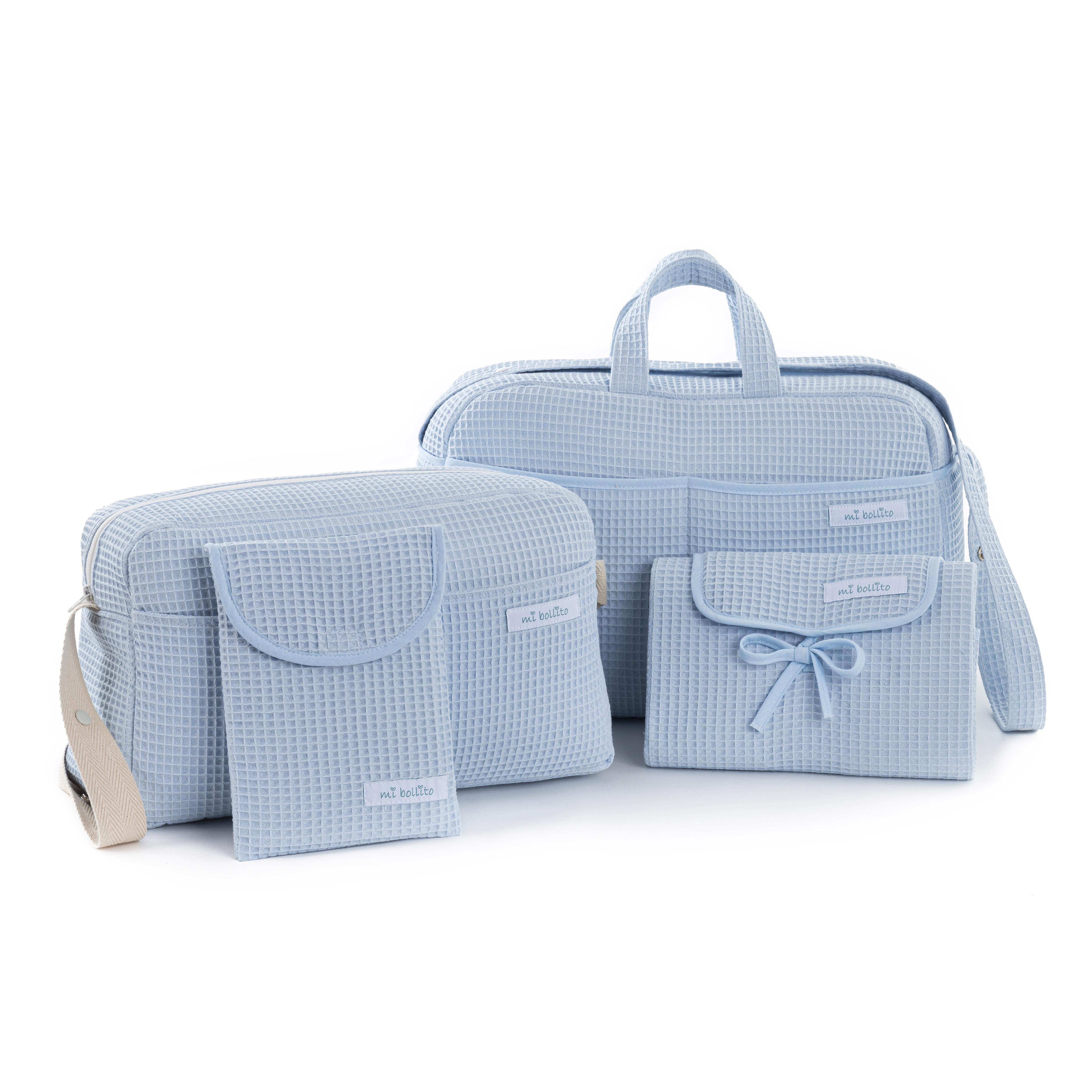 Pack Esencial para Mamás, Papás y Bebés: Bolsa de maternidad, bolso de paseo, cambiador portátil y organizador de pañales y toallitas. Fabricado en España.