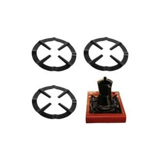 CA Reductores de gas Sollbry (3 piezas), soporte de gas, soporte para cafetera moka, soporte universal para estufa, reductores de gas, soporte para wok, reductor de anillo de gas (negro)