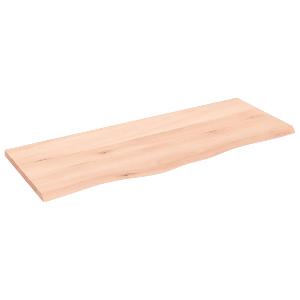 Vidaxl Estante de Pared Madera Maciza de Roble Sin Tratar 100x40x2 Cm Natural