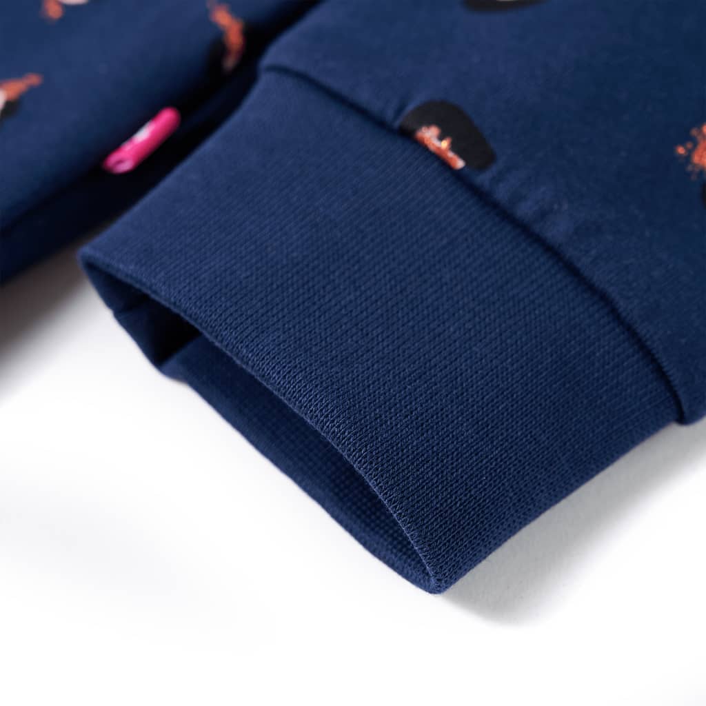 Sudadera para Niños con Capucha Estampado de Lunares Jersey Ropa Azul Marino