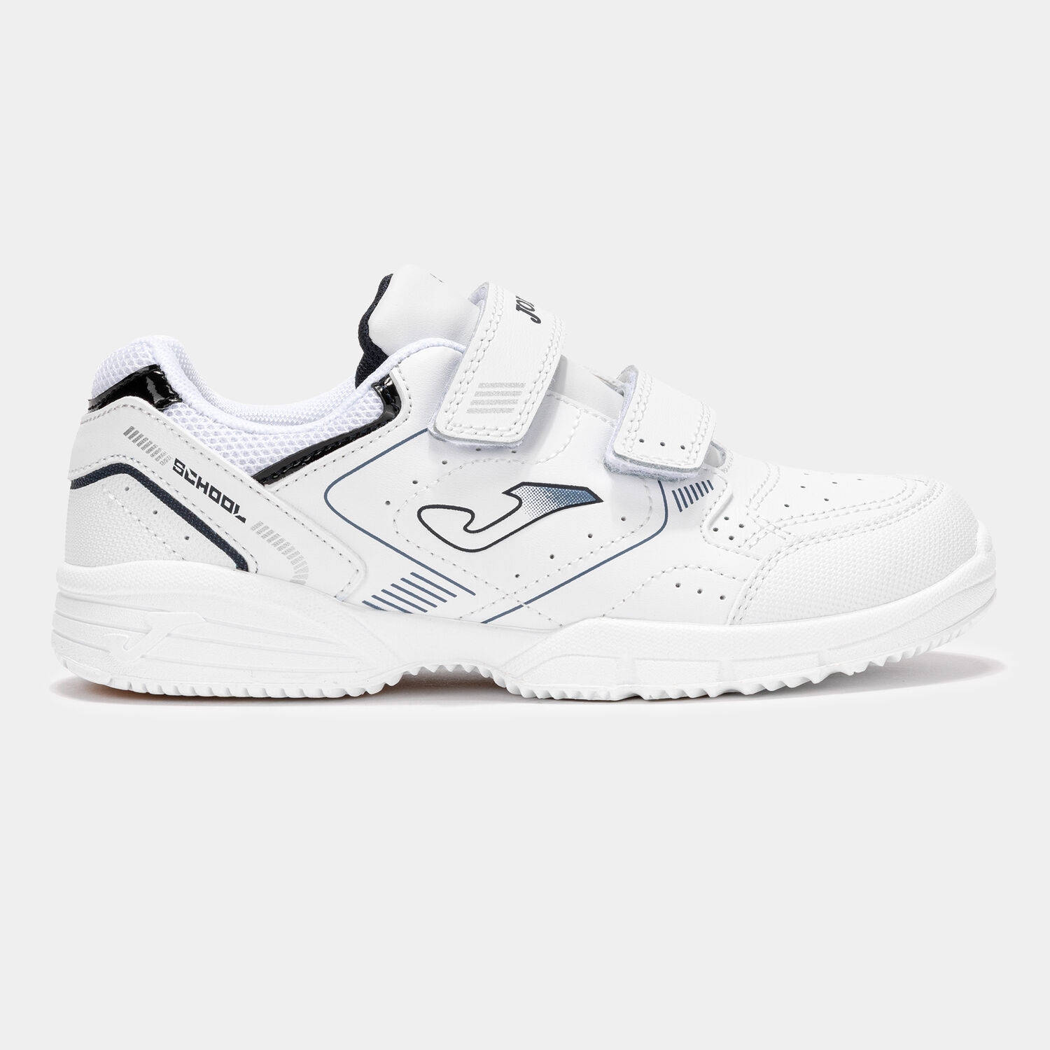 Zapatillas Deportivas Joma Modelo School con Doble Velcro - Material Piel y Forro Textil - Suela de Goma para Colegio y Deporte Tallas 22 a 40