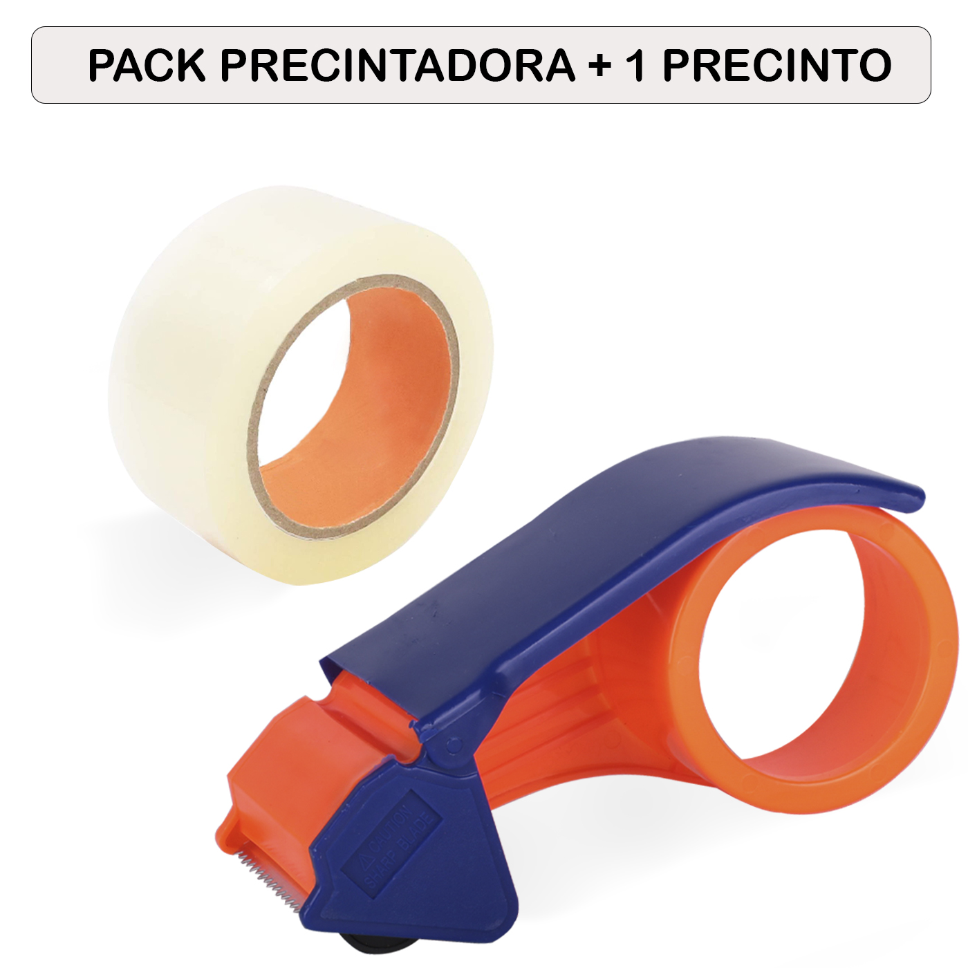Precintadora o Dispensador de Cintas de Embalaje, Cintas para Embalajes con Dispensador, Transparente, 100m x 48mm