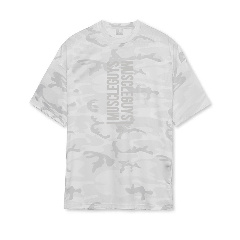 TK Camiseta de Deportes de Verano Transpirable Manga Corta Camuflaje para Jóvenes