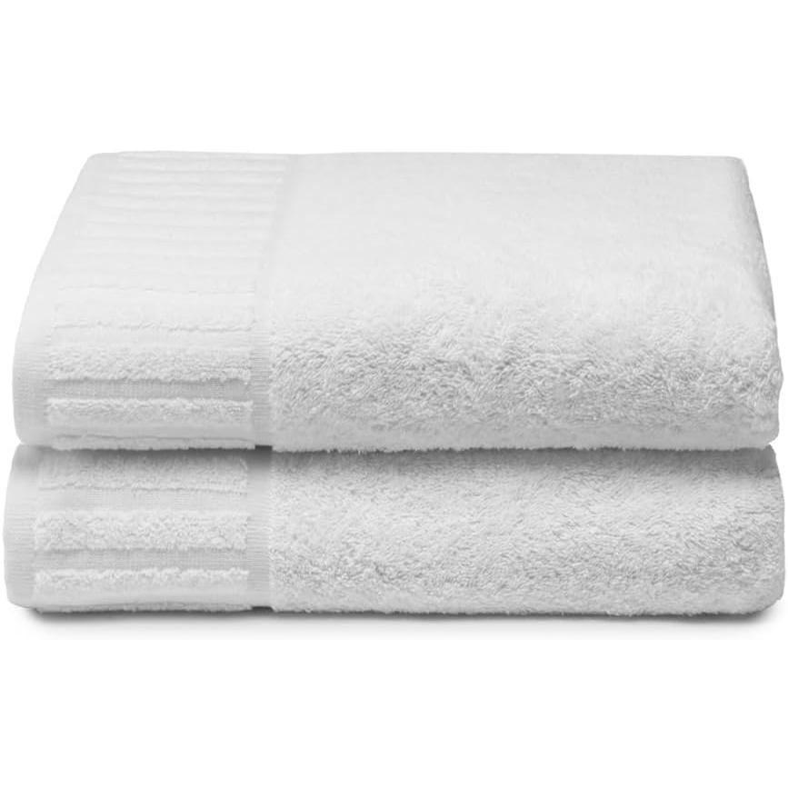 Top Towel - 2 Toallas de Ducha - Toallas Blancas Hotel - Toallas de baño Grandes - Algodón 100% - Blanco-70x140 CMS
