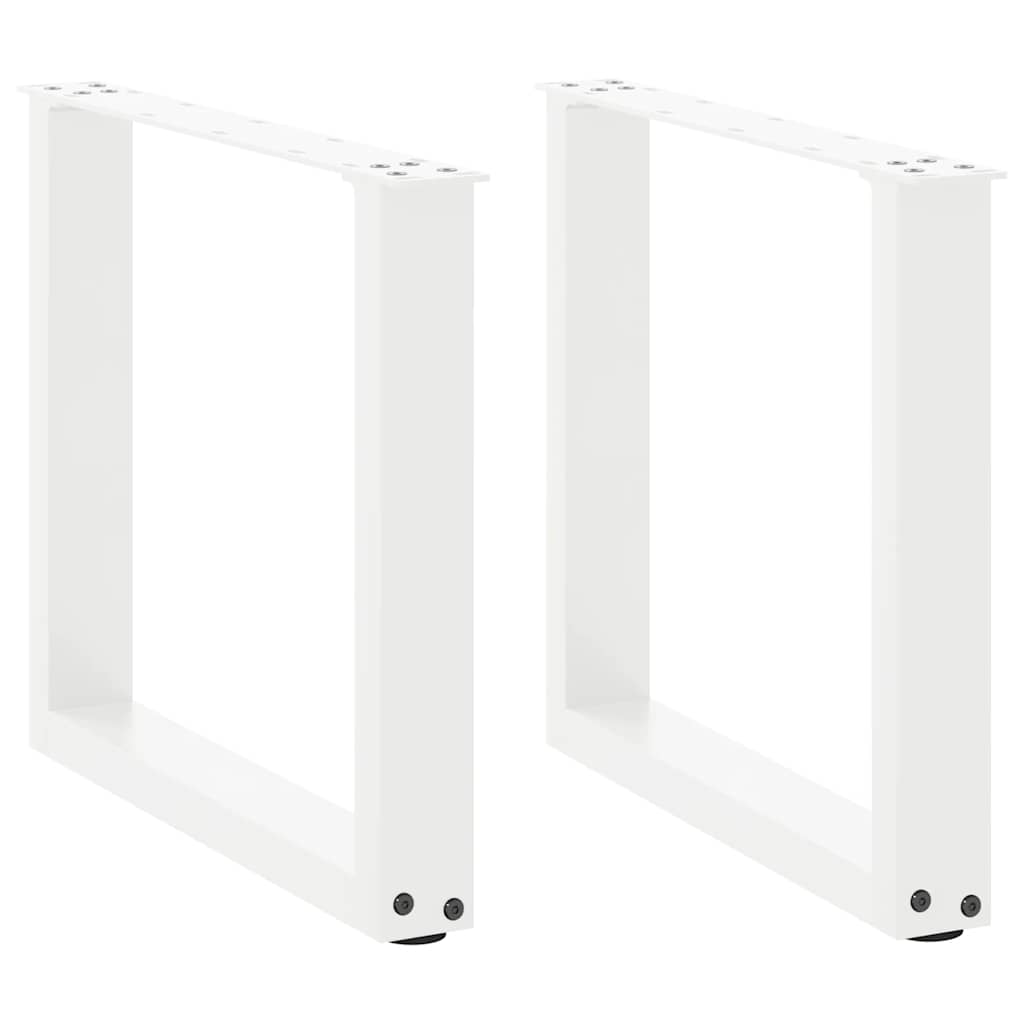 vidaXL Patas para mesa de centro en forma de U (2 unidades) 50 x (42-43) cm, acero