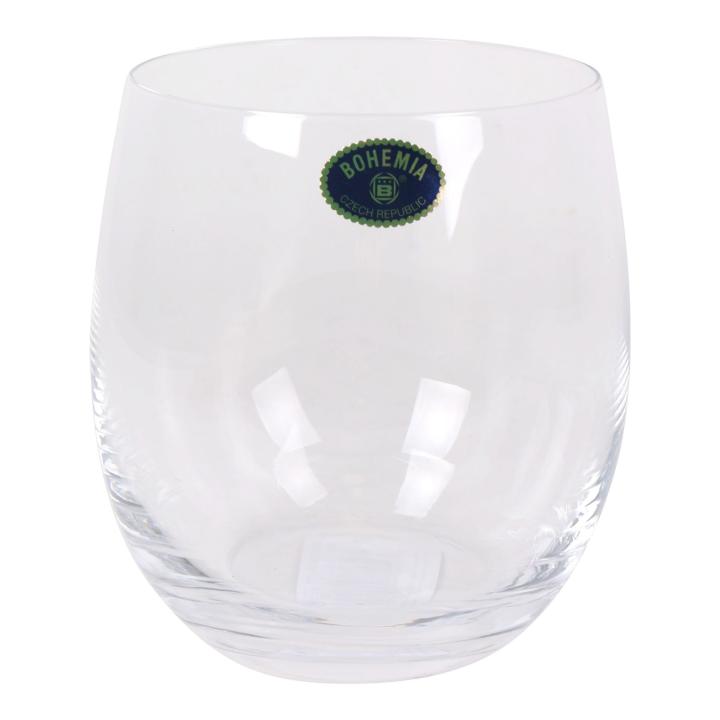 Bohemia - Set de 6 Vasos de Cristal Transparente 410cc CLARA - Set de Vasos de Cristal Transparente para una Presentación Elegante - Set de Vasos Cristal Duraderos y Resistentes - Set de Vasos de Cristal Versátiles - Aptos para Lavavajillas | AmyStyle