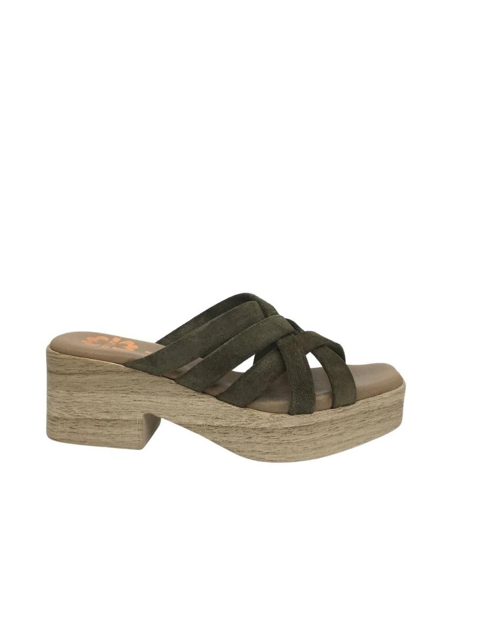 Porronet 2968 Sandalia Kaki Mujer