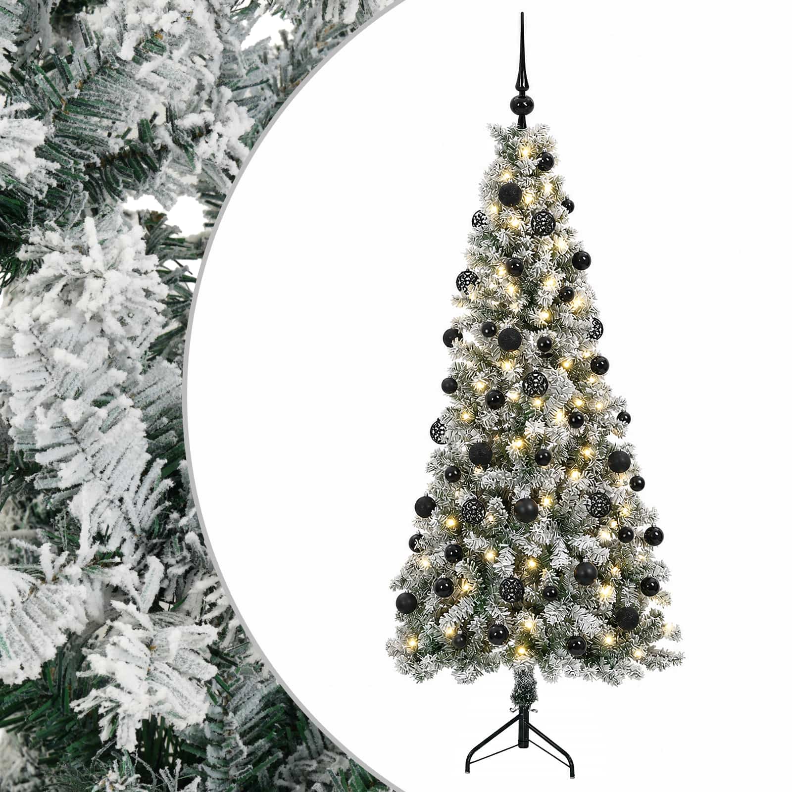 vidaXL Árbol de Navidad artificial con bolas 180 cm 300 LED