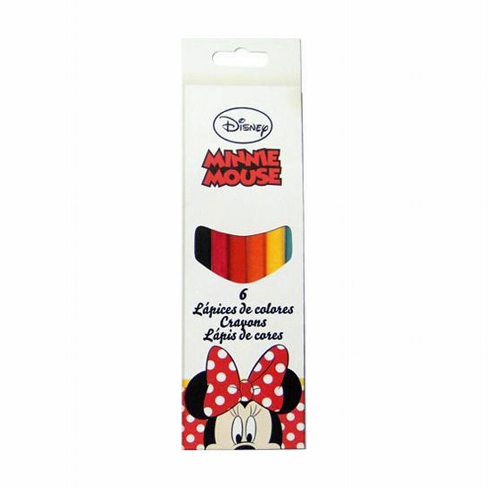 Set 6 Lápices Colores Minnie Mouse Disney - Bolsos Hf