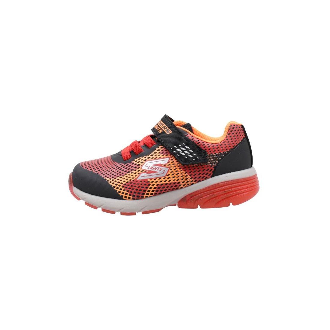 Skechers S LIGHTS: RAPID CHARGE ZAPATILLA DEPORTIVA VELCRO bebé niño (hasta talla 30) Rojo