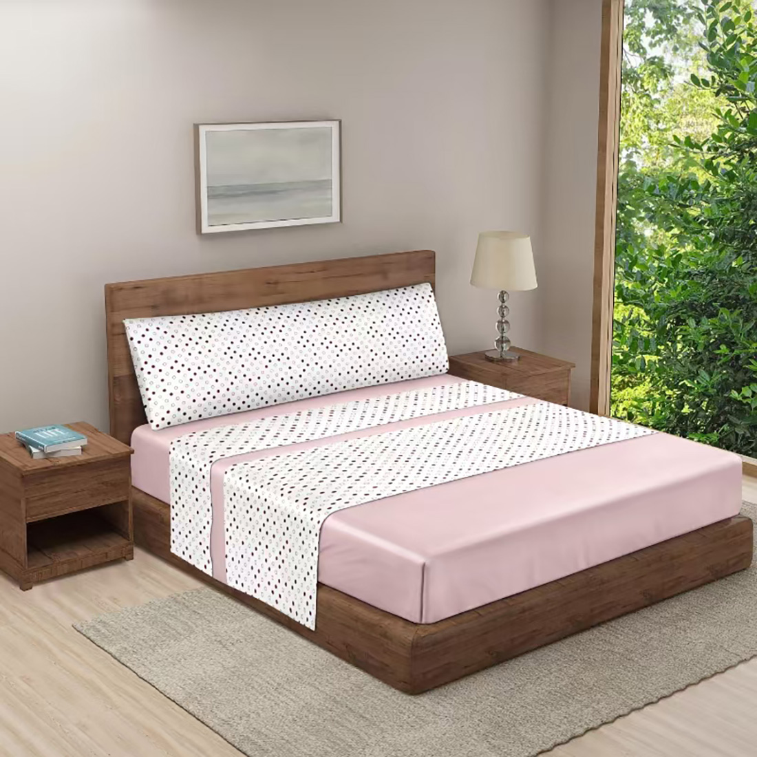HOMESOL® juego de sábana verano - 85G/poliester 100%/impresion nano no pierde color /extrasuave