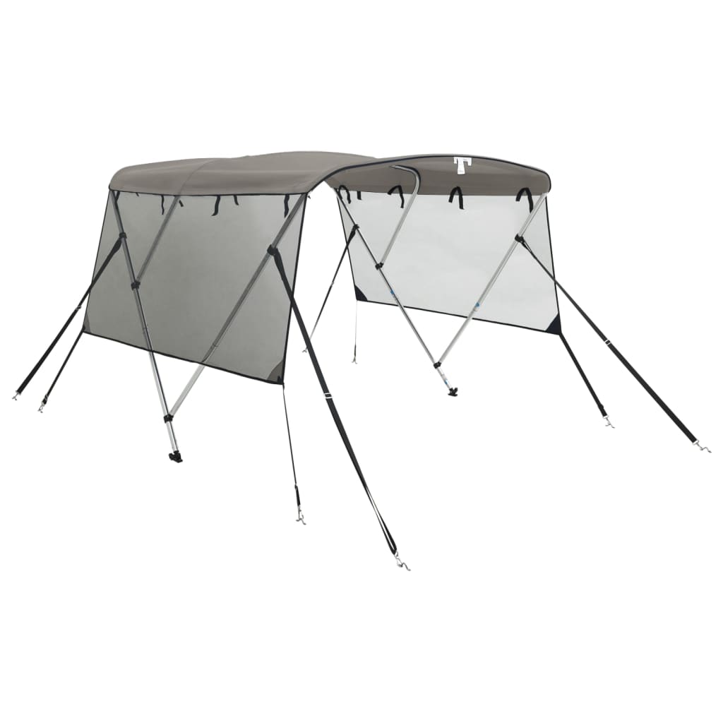 vidaXL Toldo bimini 3 arcos con paredes laterales de malla Color Azul y negro,  Antracita y negro,  Blanco y negro y mas