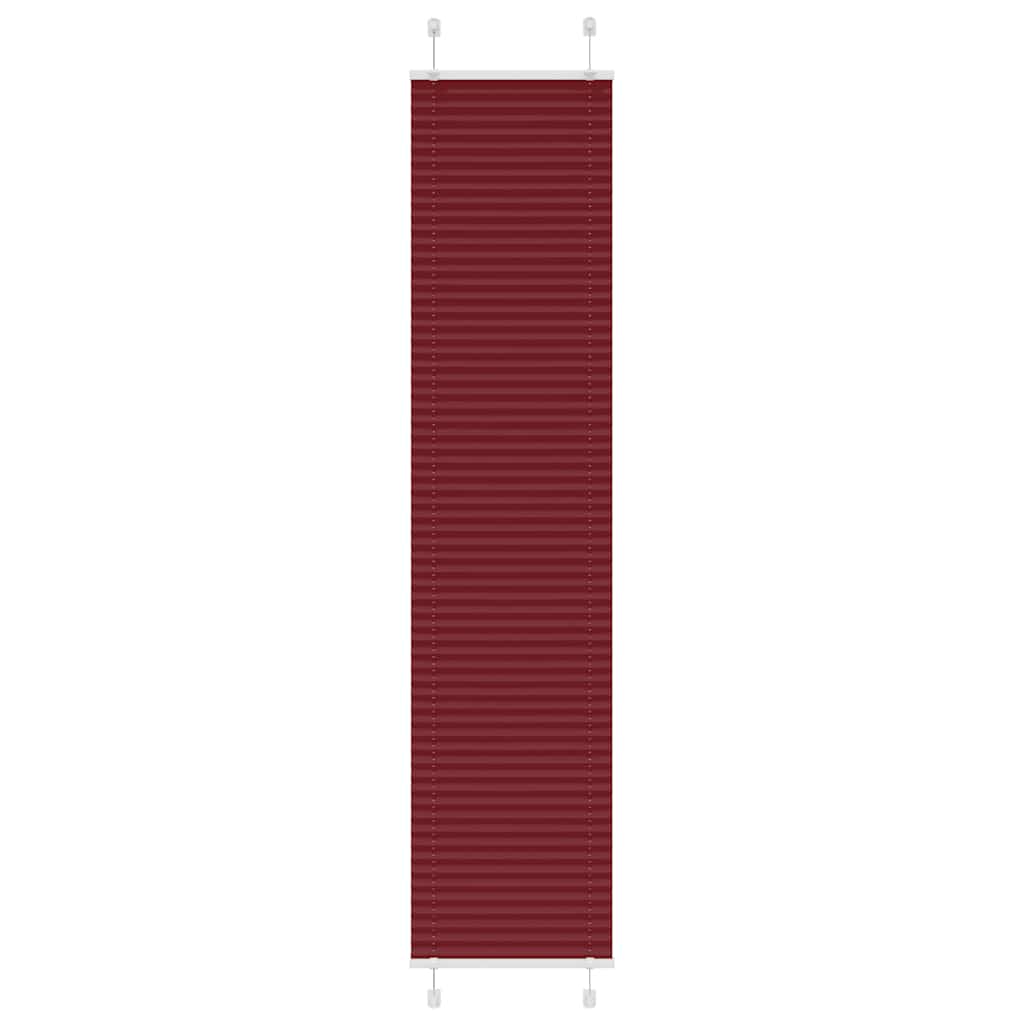 vidaXL Estor Plisado rojo burdeos 50x200 cm Tela Ancho 49,4 cm