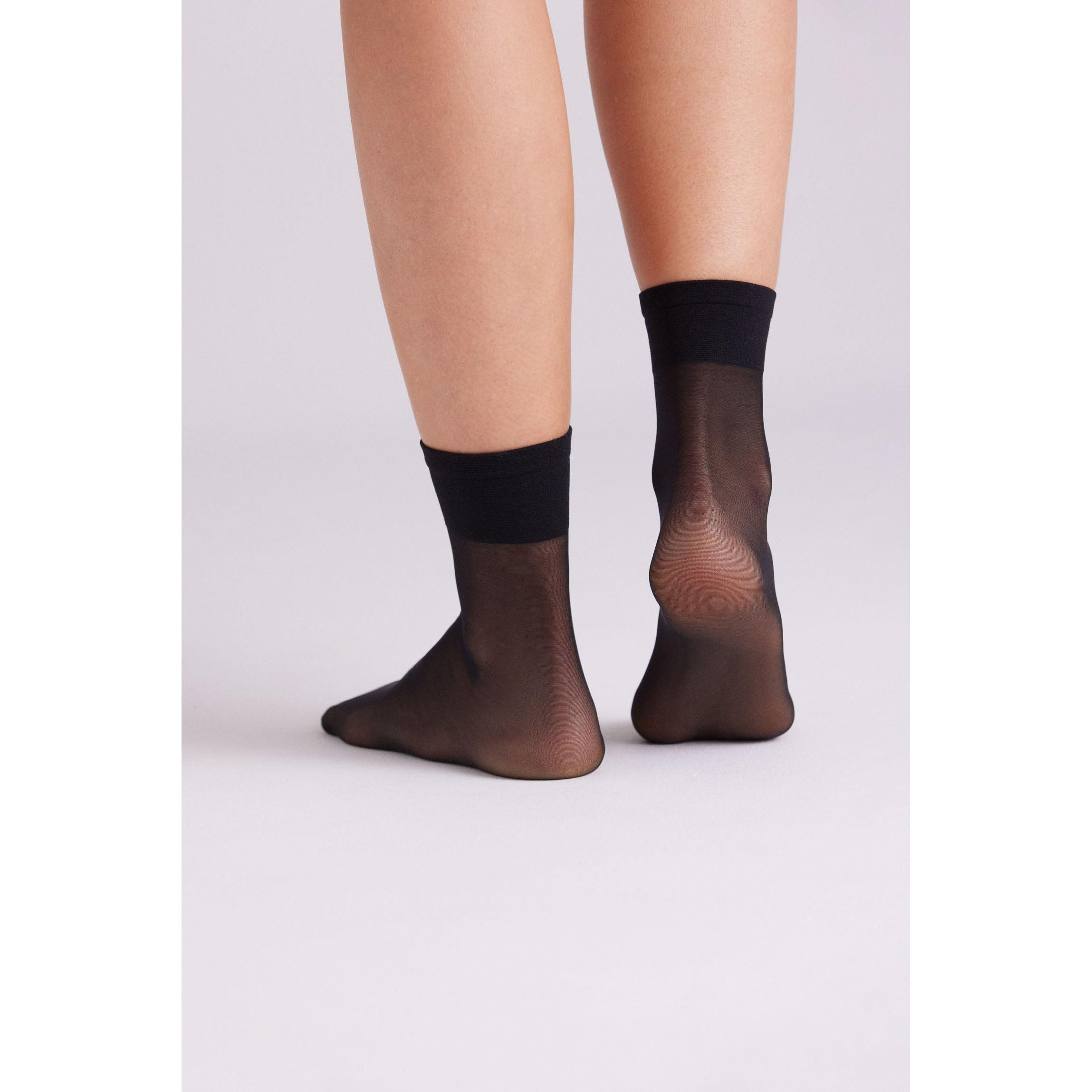 Ysabel Mora - Pack 2 medias tobillera 15 denier negro