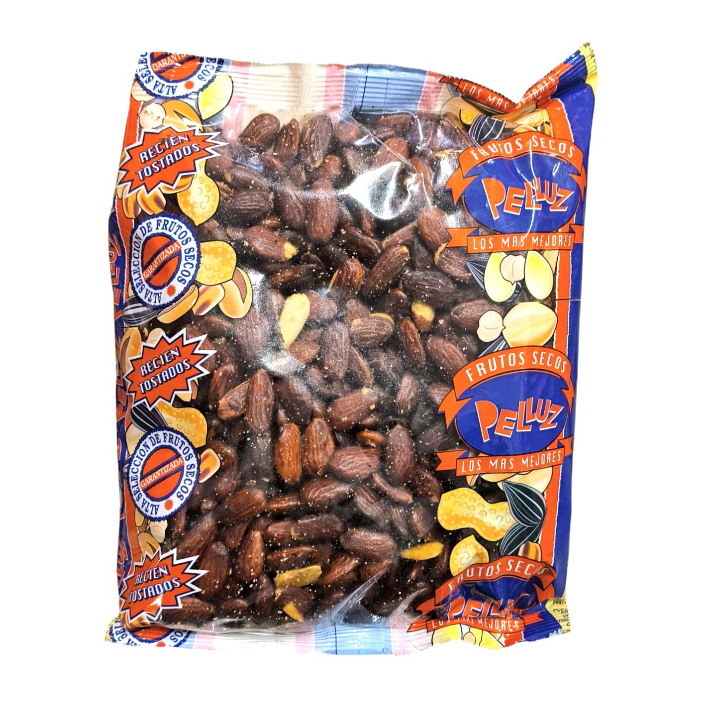 Almendra Frita con Piel 1 Kg - Origen España - Pelluz - Deliciosa opción de origen español para disfrutar - Almendra crujiente y sabrosa - Marca Pelluz - Envase de 1 Kg