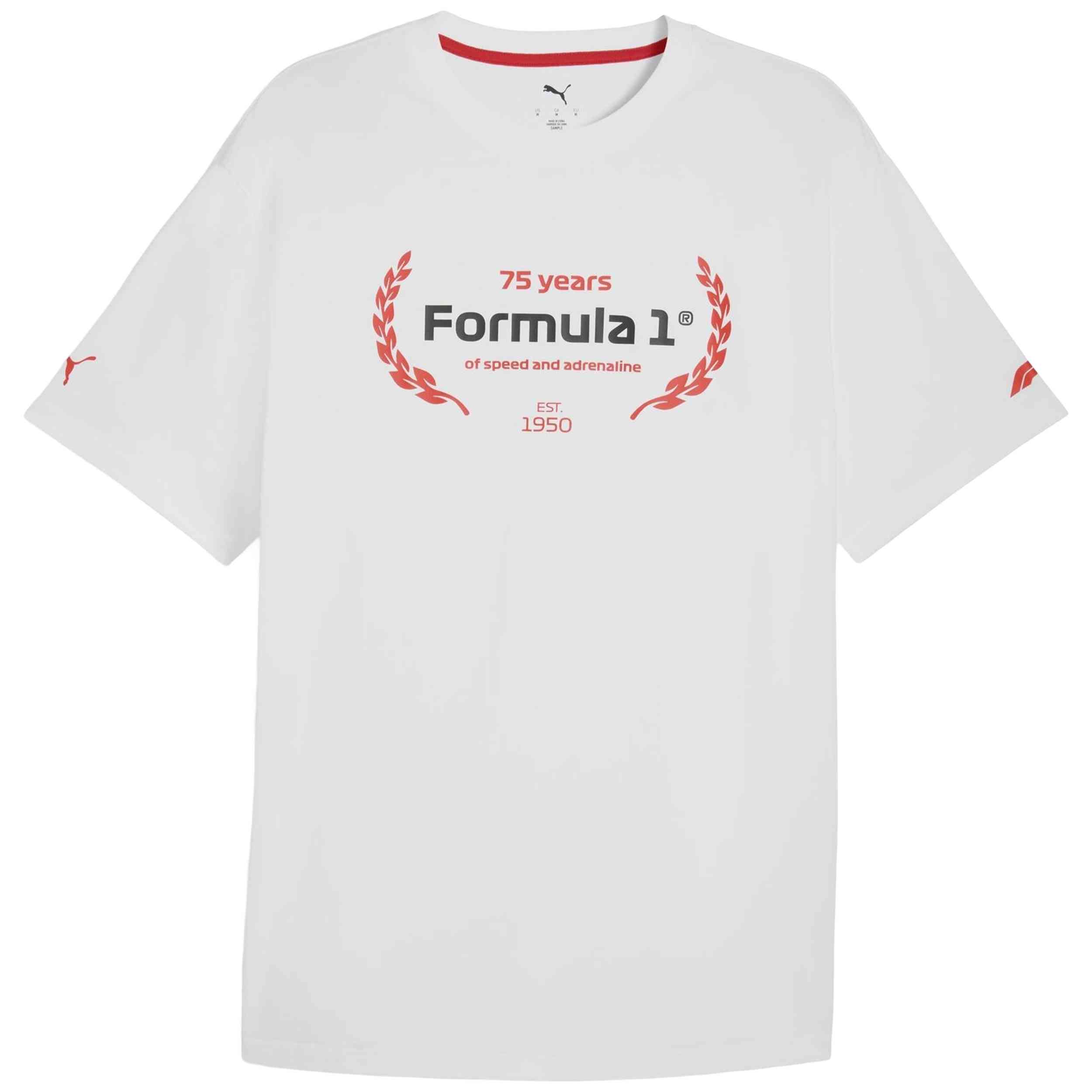 Camiseta De Manga Corta Puma modelo F1 Essentials Graphic "Blanco" para Hombre en color Blanco